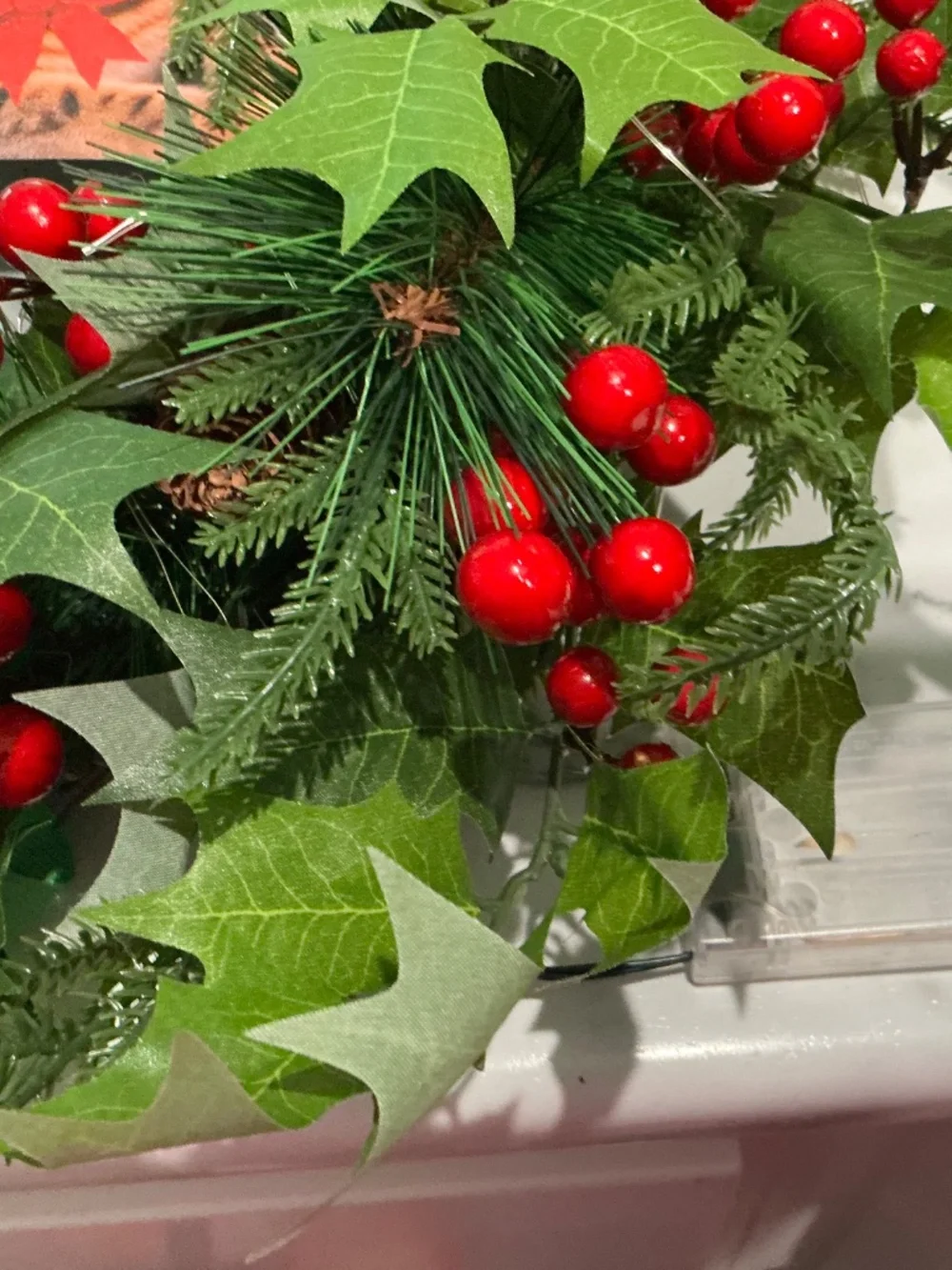 Beautiful lighted Christmas Wreath